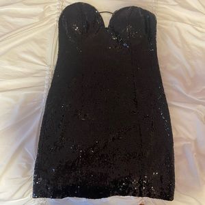 Black sequin dress